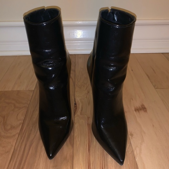 Steve Madden Black Patent Leather Booties - Picture 4 of 6